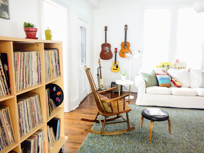 picture family room record cabinet