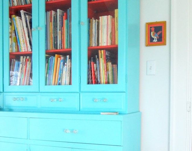 picture aqua blue cabinet