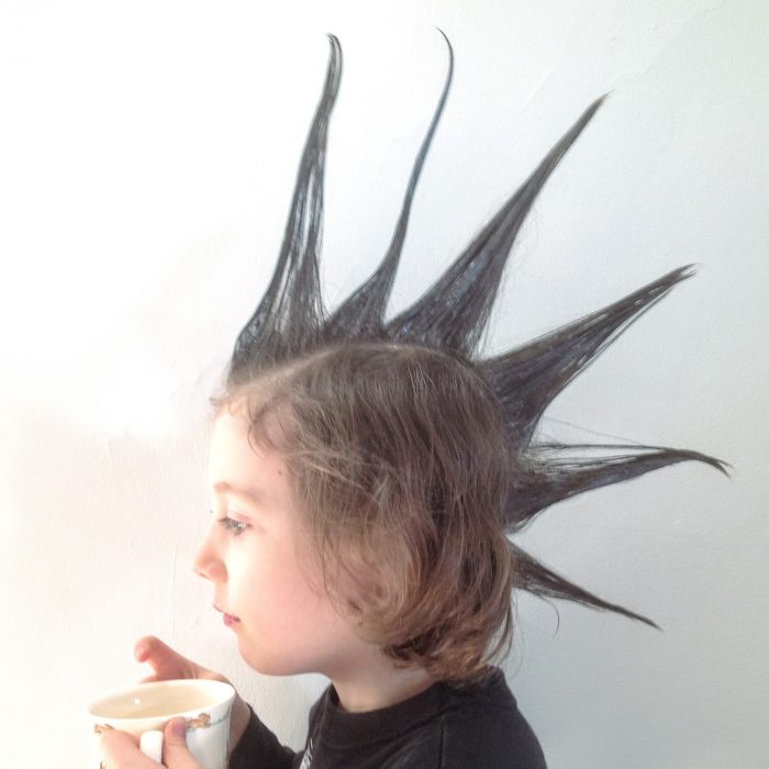 image boy with liberty spikes in hair