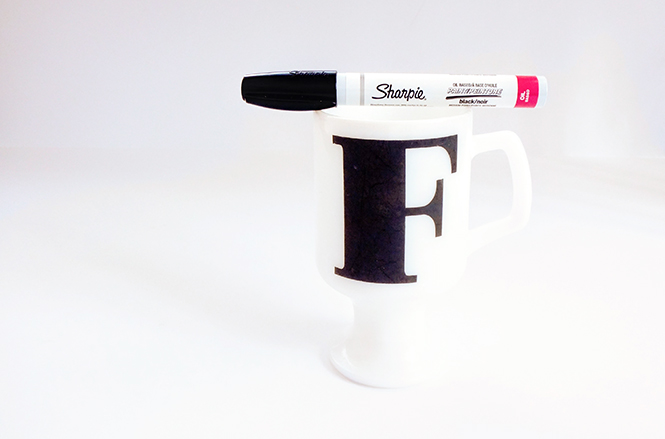 image mug monogram and sharpie marker